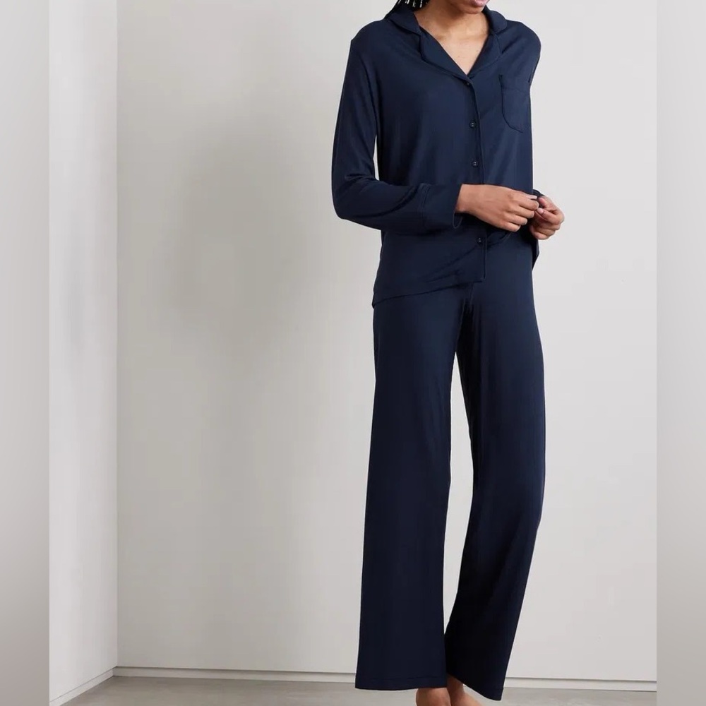 SKIMS Navy Blue Pajama Set